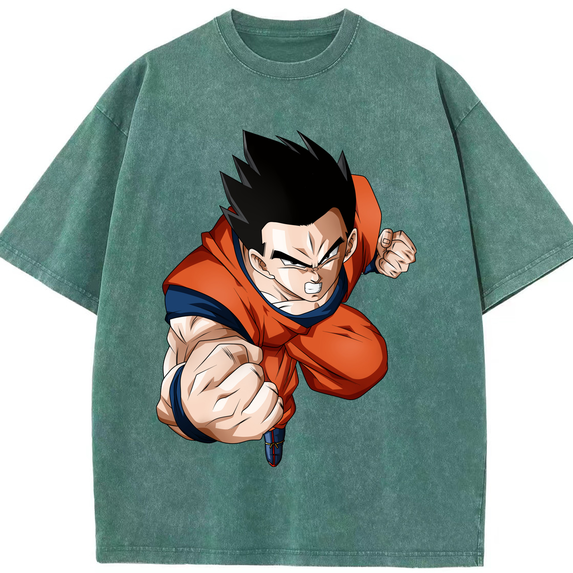 （画像用） ドラゴンボール 孫 悟飯（そんごはん）DRAGON BALL Son Gohan 綿100% ヴィンテージ風 半袖Tシャツ（フロントプリント）